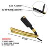 Everyday Use Shaving Grooming Straight Edge Mustache Shaving Razor with Free Blade Cut-Throat Shaving Knife Gold and Black view 4