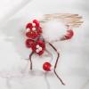 1pcs Rabithenn Plum Blossom Hairpin Chinese Hanfu Style Hair Fork Retro Flower with Resin Handmade Hair Clip Hair Accessories for Women Girls Long Hair (Plum blossom) view 2