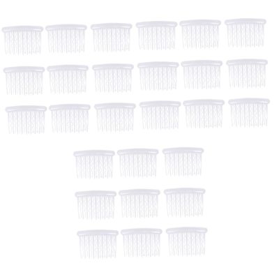 FRCOLOR 36pcs Vintage Plastic Hair Clip Combs Transparent Small Side Combs for Women Design Hair Accessories for Everyday Use for Girls and Various Occasions