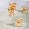 1 pcs Rabithenn Golden Autumn Leaves Hairpin Chinese Hanfu Style Hair Fork Retro Flower with Resin Handmade Hair Clip Hair Accessories for Women Girls Long Hair (Golden Autumn Leaves) view 1