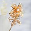 1 pcs Rabithenn Golden Autumn Leaves Hairpin Chinese Hanfu Style Hair Fork Retro Flower with Resin Handmade Hair Clip Hair Accessories for Women Girls Long Hair (Golden Autumn Leaves) view 2