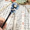 1 pcs Rabithenn Blue Lotus Flower Hairpin Chinese Hanfu Style Hair Fork Retro Flower with Resin Handmade Hair Clip Hair Accessories for Women Girls Long Hair (Blue Lotus) view 1