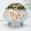 1 pcs Rabithenn Lotus Pearl Flower with Hairpin Chinese Hanfu Style Hair Fork Retro Flower with Resin Handmade Hair Clip Hair Accessories for Women Girls Long Hair (Lotus pearl) view 3