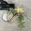 1 pcs Rabithenn Narcissus with leaves Hairpin Chinese Hanfu Style Hair Fork Retro Flower with Resin Handmade Hair Clip Hair Accessories for Women Girls Long Hair (Narcissus) view 2