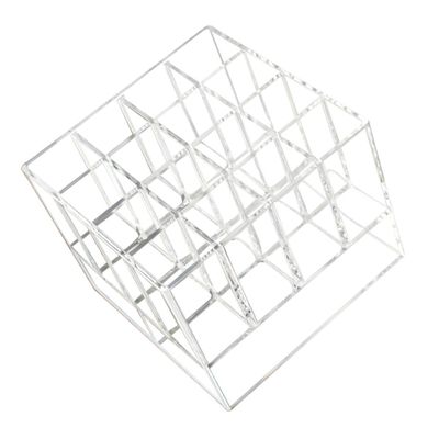 FRCOLOR Lipstick Organizer Box with Compartment Design Durable Cosmetic Storage Container for Makeup Brushes Lipsticks Eyeliners and More for Desktop Organization