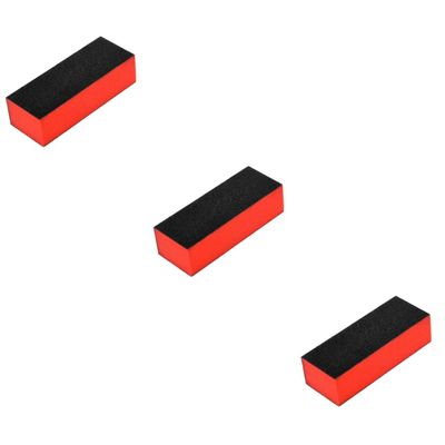 NOLITOY 30pcs Sided Nail Buffers Washable Sponge Nail Files for Manicure and Art Black and Red Design for Natural and False