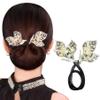 Hair Bun Maker Vintage Calla Lily Flower Hair Clip Alloy Bun Maker for Long Hair Elegant Exquisite Women DIY Hairstyles Accessories view 1