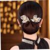 Hair Bun Maker Vintage Calla Lily Flower Hair Clip Alloy Bun Maker for Long Hair Elegant Exquisite Women DIY Hairstyles Accessories view 2