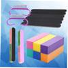 MAGICLULU 2sets Professional Fingernail Sanding Block Mini Nail Brush Polishing Buffers Manicure Tool Nail Shine Buffer Boards for Fingernails view 3