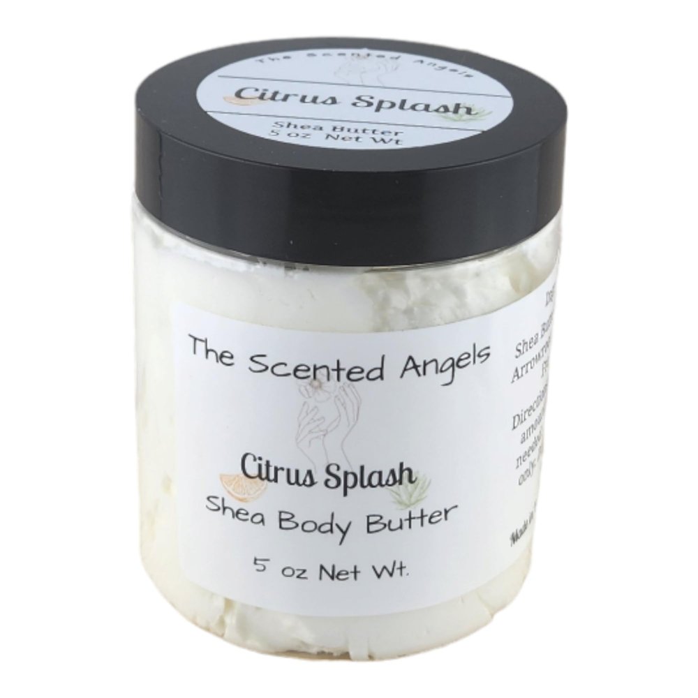 5 oz Citrus Splash Whipped Shea Body Butter, Moisturizing Cream for Women and Men, Mother's Day and Birthday Gift, Year-Round Moisturizer Cream