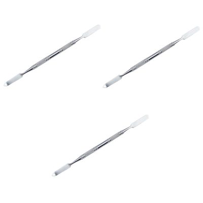 MAGICLULU 3pcs Stainless Steel Makeup Mixing Tool Silver Bar for Foundation Eye Shadow Concealer