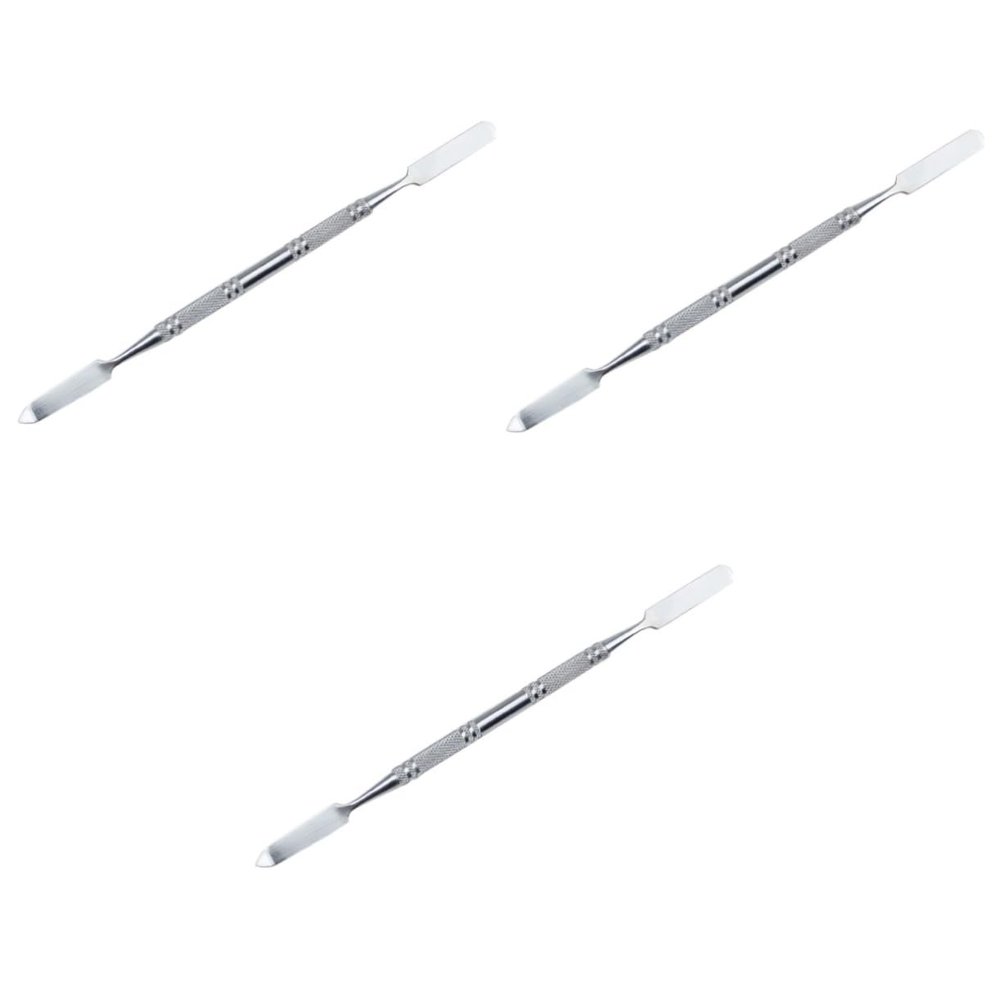 MAGICLULU 3pcs Stainless Steel Makeup Mixing Tool Silver Bar for Foundation Eye Shadow Concealer