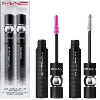 MAC M.A.C Luxe Layers M.A.CSTACK Mascara Duo (Limited Edition), 0.21 Fl Oz (Pack of 2), Black