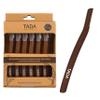 TADA Natural - 12PCS Straight Razors for Men and Women for Eyebrow Straight Edge, Beard, Disposable Razors (Brown) view 1