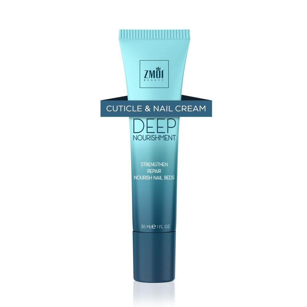 ZMOI Cuticle & Nail Cream Treament, Deep Nourishing - USA Made - Daily Repair Nail Care w/Organic Shea Butter, Jojoba Oil - Soften Cuticles, Strengthen Nails, Hydrating (1 Fl Oz/Pack of 1)
