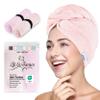 Cotton Hair Towel Wrap for Women/Kids | Quick Dry, Soft & Absorbent 420 GSM Hair Wrap Towels with Double Button | Anti Frizz, Non Microfiber Hair Turbans for Curly, Long Hair (Lilac+Pink) view 1