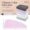 Cotton Hair Towel Wrap for Women/Kids | Quick Dry, Soft & Absorbent 420 GSM Hair Wrap Towels with Double Button | Anti Frizz, Non Microfiber Hair Turbans for Curly, Long Hair (Lilac+Pink) view 2