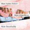 Cotton Hair Towel Wrap for Women/Kids | Quick Dry, Soft & Absorbent 420 GSM Hair Wrap Towels with Double Button | Anti Frizz, Non Microfiber Hair Turbans for Curly, Long Hair (Lilac+Pink) view 3