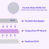 80/80 Grit Nail Files (50 Pack), Heavy Coarse Emery Boards for Acrylic Nails and Gel Nails, 80 Grits Double Sided Nail File Emory Professional Nail Filer Reusable Washable Manicure Square Gray view 4