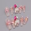 IJRMTVWO Handmade Wearing Nail Pink bow sweet Coffin type manicure Nail Patch Wearable Nail Removable reusable 10PCS view 2