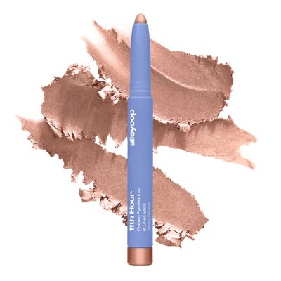 ALLEYOOP 11th Hour Waterproof Cream Eyeshadow Stick  Long-Lasting Eye Shadow Pencil & Eyeliner, Cream to Powder Stick & Highlighter  Smudge-Proof Eyeshadow Shimmer, Soft Copper Shimmer