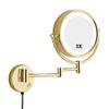 HSZQPBFR Vanity Mirror,Makeup Mirror Vanity Mirror Led Illuminated Bathroom Wall Mounted Double-Sided Magnification 360 Rotating Extendable Cosmetic Mirror/B/3X view 1