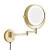 HSZQPBFR Vanity Mirror,Makeup Mirror Vanity Mirror Led Illuminated Bathroom Wall Mounted Double-Sided Magnification 360 Rotating Extendable Cosmetic Mirror/B/3X view 2