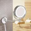 HSZQPBFR Vanity Mirror,Makeup Mirror Vanity Mirror Led Illuminated Bathroom Wall Mounted Double-Sided Magnification 360 Rotating Extendable Cosmetic Mirror/B/3X view 4