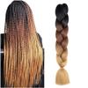 Braiding Hair Brown Ombre 24 Inch Braid Hair Extensions Hot Water Setting (C14-1Pack) view 1