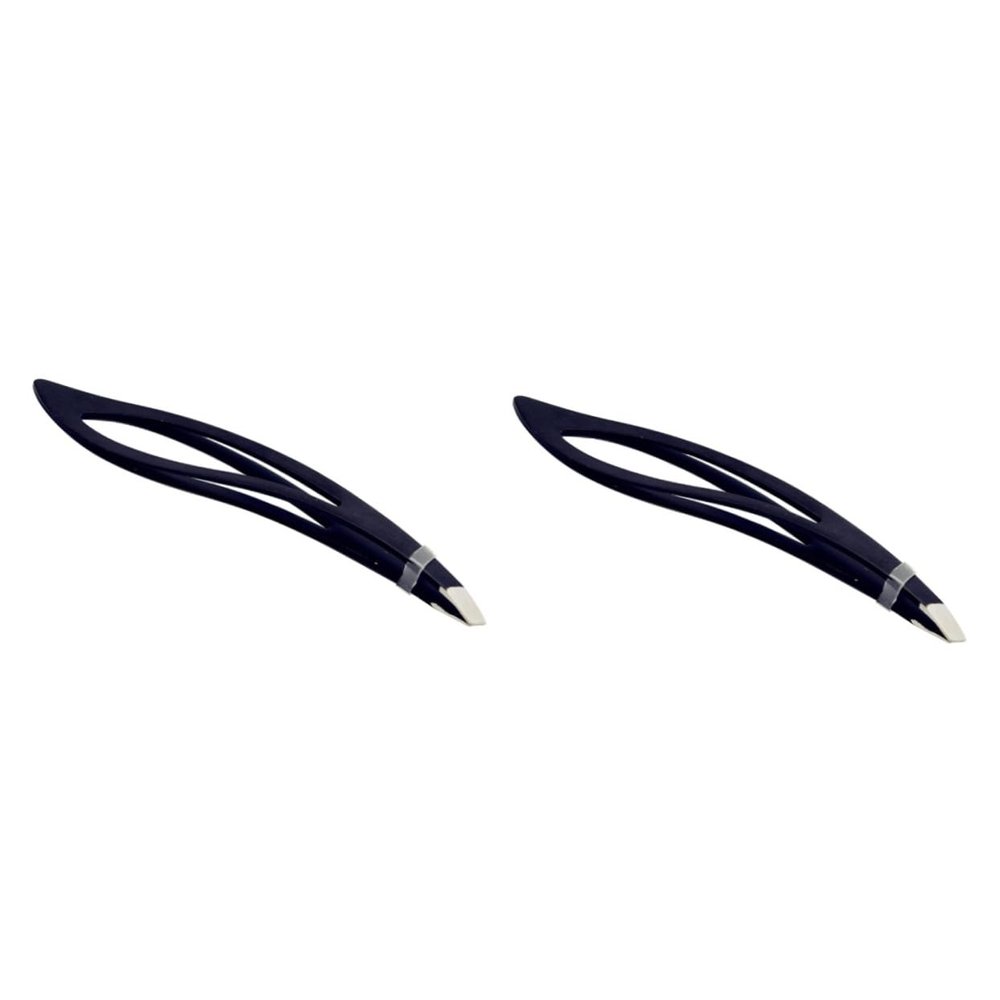 NOLITOY 2pcs Stainless Steel Eyebrow Clip Tweezers for Men and Women for Easy Eyebrow Removal Design for Safe and Convenient Use for Grooming and Shaping Brows