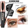 4D Silk Fiber Lash Mascara Waterproof - Natural Long Lasting Mascara Black Volume and Length, Thickening Lengthening No Clumping view 2
