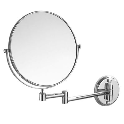 HSZQPBFR Makeup Vanity Mirror,Two-Sided Wall Mounted Beauty Mirror 3X Magnification Bathroom Mirror 360Swivel Extendable Cosmetic Mirror,Gold (Silver 6inch)
