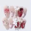 IJRMTVWO Handmade Wearing Nail Angely Sugar Coffin type manicure Nail Patch Wearable Nail Removable reusable 10PCS view 2