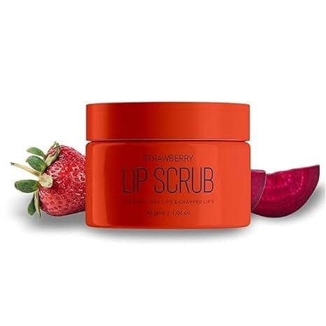 PUB Strawberry Lip Scrub For Dry, Chapped, Dark & Damaged Lips