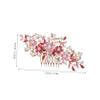 NOLITOY Flower Shape Hair Comb Rhinestones Elegant Wedding Hair Accessories for Brides and Women Alloy Headdress for Parties Celebrations and Casual Wear view 2