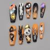 IJRMTVWO Handmade Wearing Nail Rabbit Skull Coffin type manicure Nail Patch Wearable Nail Removable reusable 10PCS view 1