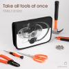 QUOPLMAM Skull Earphone Folding Storage Bag Tools Storage Carrying Case Makeup Travel Case Portable Makeup Bag Organizer view 3
