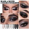 Black Silver Gray Smokey Eyeshadow Palette,Black and White and Sparkly Eye Shadow,Black Smokey Radiance Eyeshadow Palette,Long Lasting Waterproof Womens Eyeshadow Dark view 2