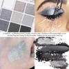 Black Silver Gray Smokey Eyeshadow Palette,Black and White and Sparkly Eye Shadow,Black Smokey Radiance Eyeshadow Palette,Long Lasting Waterproof Womens Eyeshadow Dark view 3