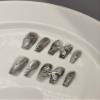 IJRMTVWO Handmade Wearing Nail Metal butterfly Coffin type manicure Nail Patch Wearable Nail Removable reusable 10PCS view 2