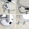 HSZQPBFR Makeup Vanity Mirror with Lights,Two-Sided Wall Mounted Beauty Mirror 3X Magnification Cosmetic Mirror 360Swivel Bathroom Mirror,Silver (Silver Powered by Plug) view 4