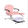 Eastmagic Reclining Pedicure Chair Station for Foot Bath Hydraulic Lift 360 Degrees Swivel Pedicure Chair w/Foot Basin, and Footrest, Pink Removable Headrest view 1