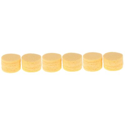 FRCOLOR 30pcs Facial Cleaning Sponge Natural Wood Pulp Makeup Removal Puff Gentle Skin Care Exfoliating Sponges for Makeup Removal for All Skin Types Yellow