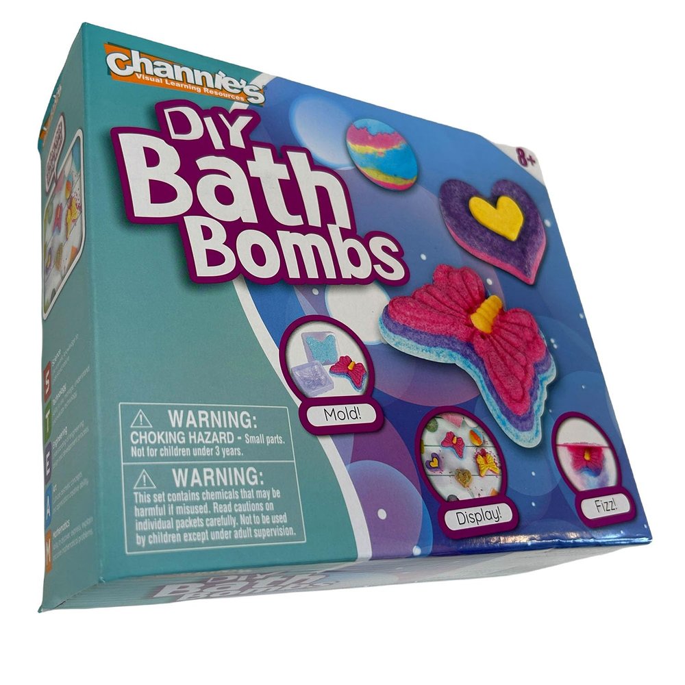 Channie's DIY Bath Bomb Kit for Kids - Creative Crafting & Educational Fun with Colorful Kids Bath Bombs - All-Inclusive Set with Molds, Safe Ingredients & Instructions - Creative DIY Spa Experience