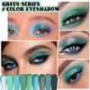 CAKAILA 9Colors Green Avocado Color Colorful Bright Eyeshadow Palette Makeup,Matte Sparkle Eye Shadow Palette Long Lasting Waterproof,Emerald Bright Eyeshadow Palette view 2