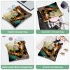 2 Pcs Pocket Cosmetic Bag, Sunset Butterfly Floral Self-Closing Shrapnel Makeup Bag No Zipper Small Makeup Pouch for Mini Travel Storage for Cosmetics Headphones Jewelry Organizer view 4