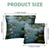 2 Pcs Pocket Cosmetic Bag, Water Lily Lotus Self-Closing Shrapnel Makeup Bag No Zipper Small Makeup Pouch for Mini Travel Storage for Cosmetics Headphones Jewelry Organizer view 2