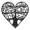 ZBJDX Metal Heart-Shaped Nail Polish Display Rack with Exquisite Patterns, 4-Layer Wall-Mounted Cosmetics Storage Rack, Suitable for Salons and Homes,Black view 1