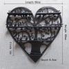 ZBJDX Metal Heart-Shaped Nail Polish Display Rack with Exquisite Patterns, 4-Layer Wall-Mounted Cosmetics Storage Rack, Suitable for Salons and Homes,Black view 3