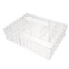 Makeup Storage Organizer Caddy Divided Basket Bin with Handle Plastic Portable Cosmetic Caddy Tote Sundries Basket forKitchen Bathroom and Cabinet Organizing view 1